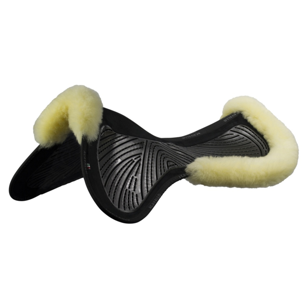 Acavallo CC Halfpad doppelseit. Gel 1/2 Lammfell - black/natural, Größe L