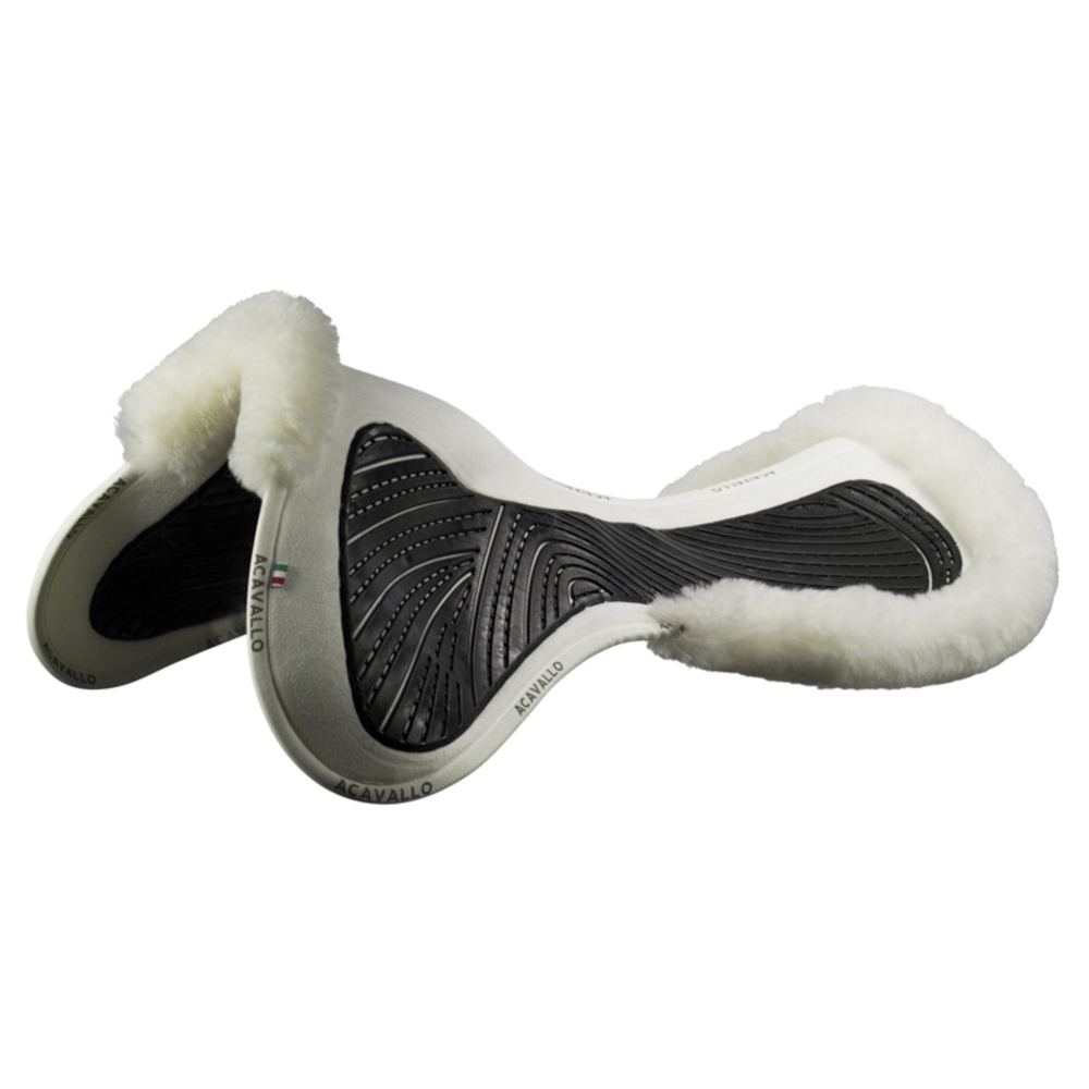 Acavallo CC Halfpad doppelseit. Gel 1/2 Lammfell - white/white, Größe M