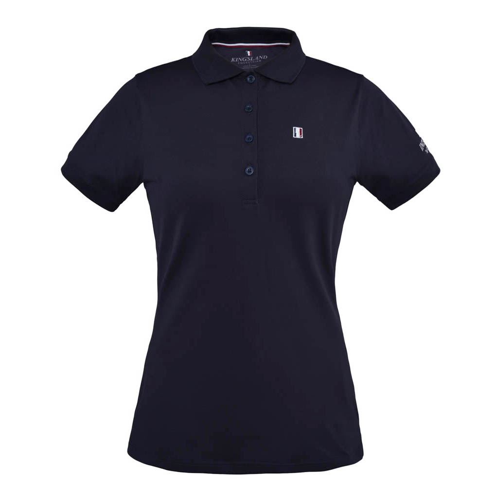Kingsland Polo Piquet-Shirt Damen Classic - black, Größe L