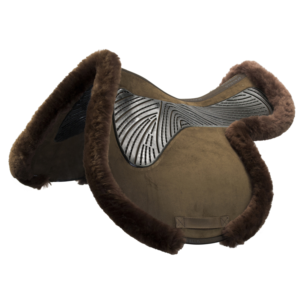Acavallo Gelpad 2-seitig Springen Lammfellrand - brown/brown