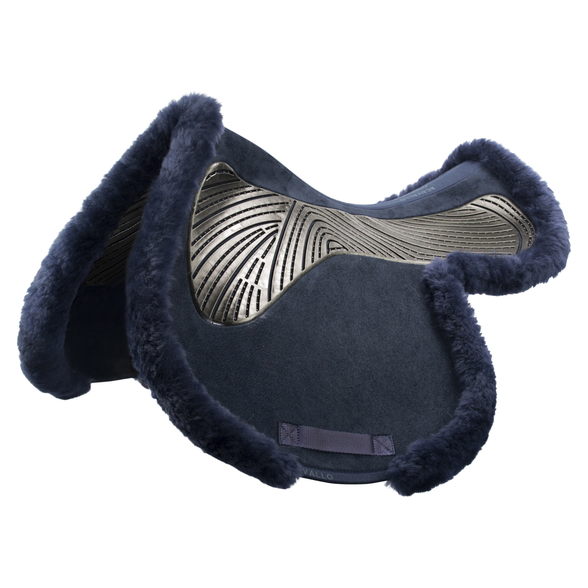 Acavallo Gelpad 2-seitig Springen Lammfellrand - blue/blue