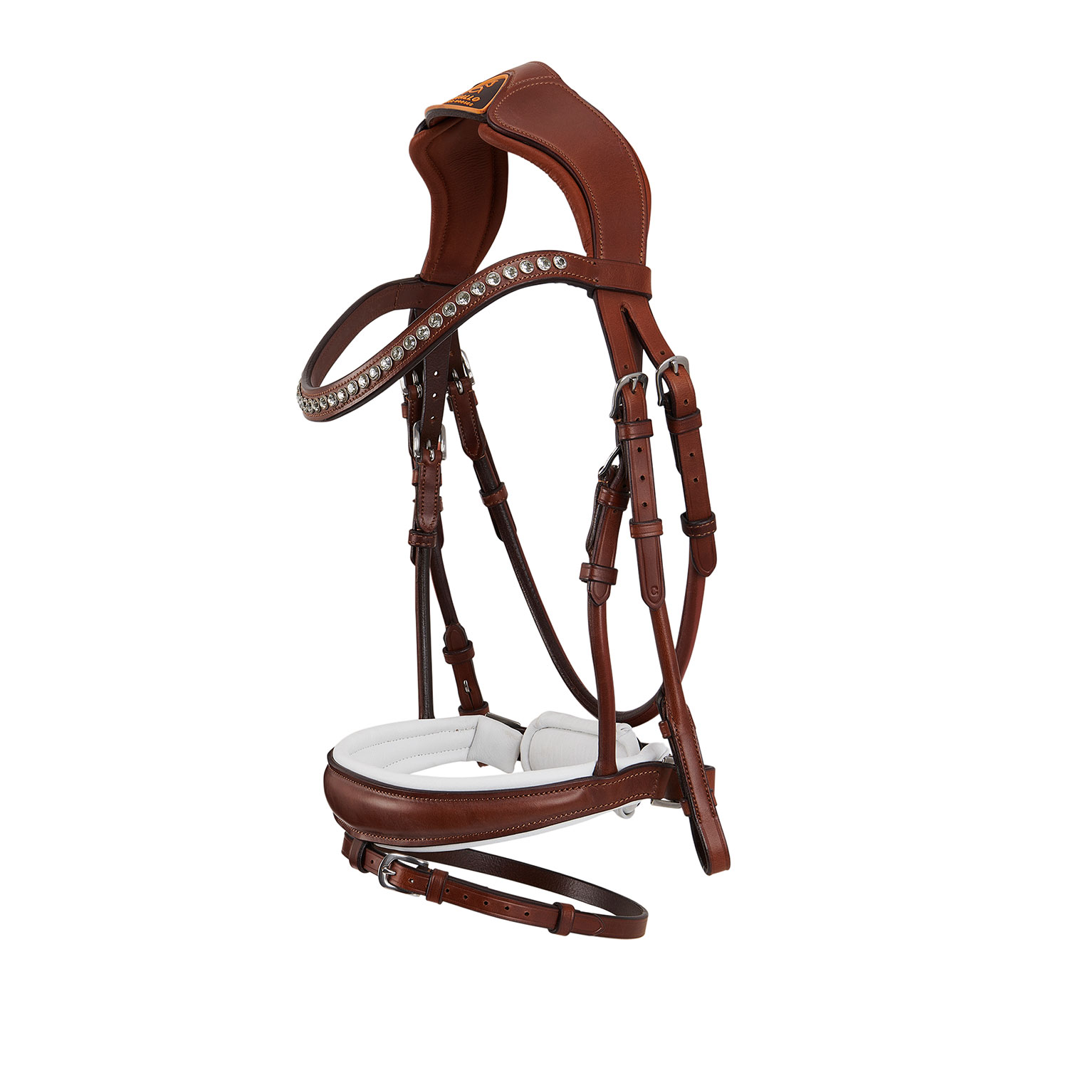 Acavallo AC9530 Anatom Nasenriemen – Italienisches Leder, Latexgepolstert