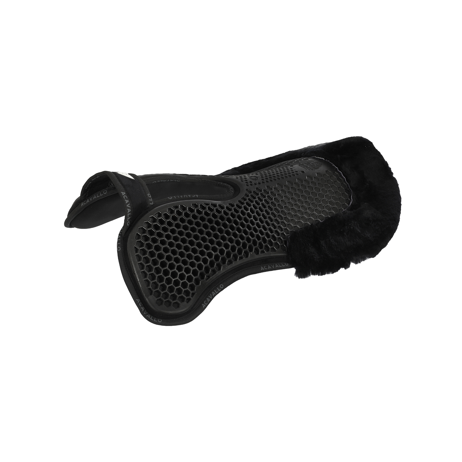 Acavallo Widerristfrei Hexa Memory Lammfell hinten - black/black