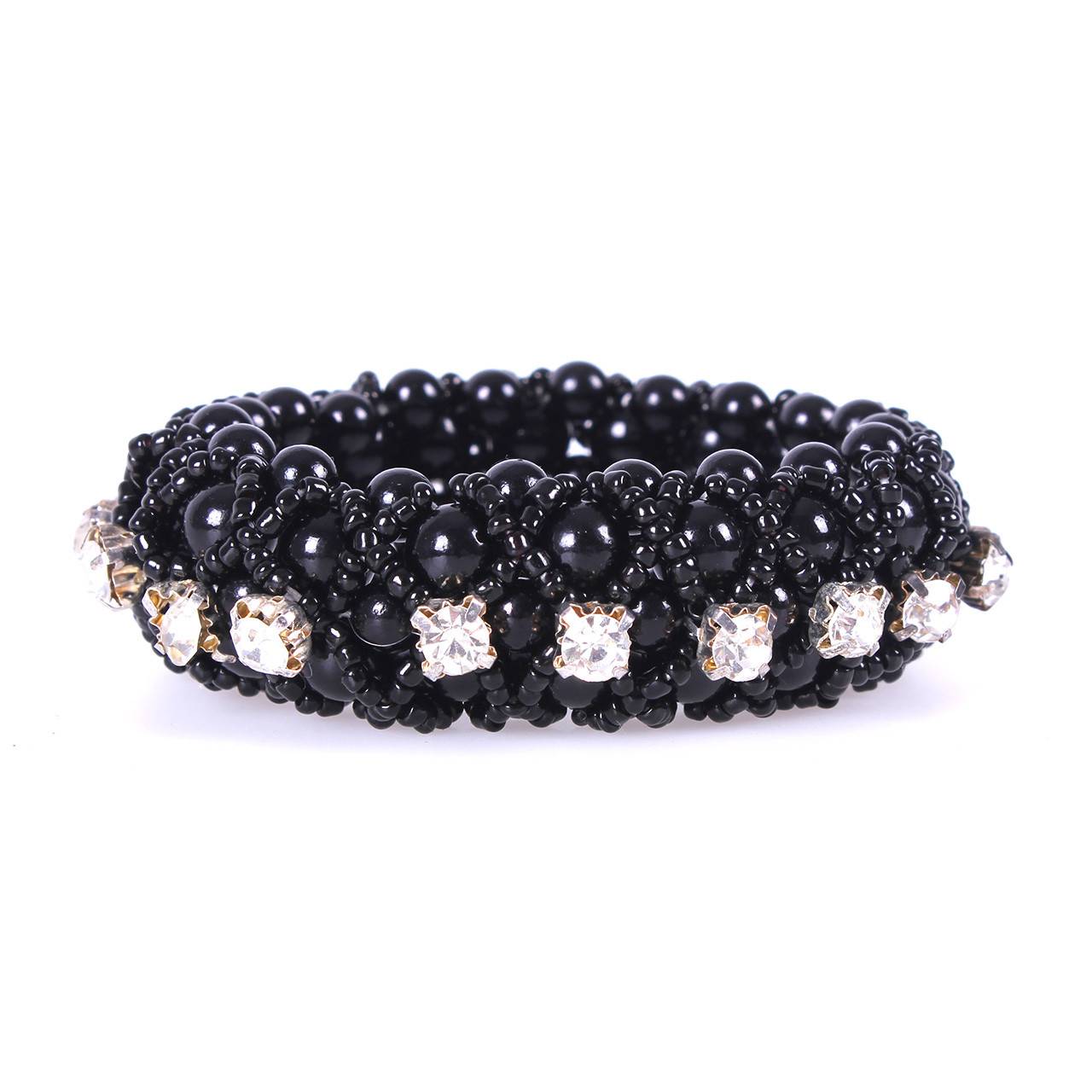 QHP Hair scrunchie Diamond Knotenband - schwarz