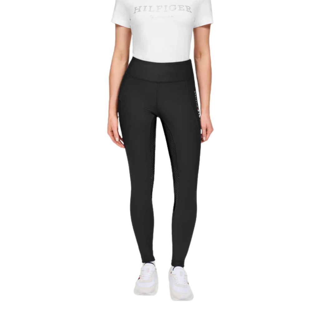 Tommy Hilfiger Equestrian Devon Vollbesatz Leggings Damen - black, Größe XXL