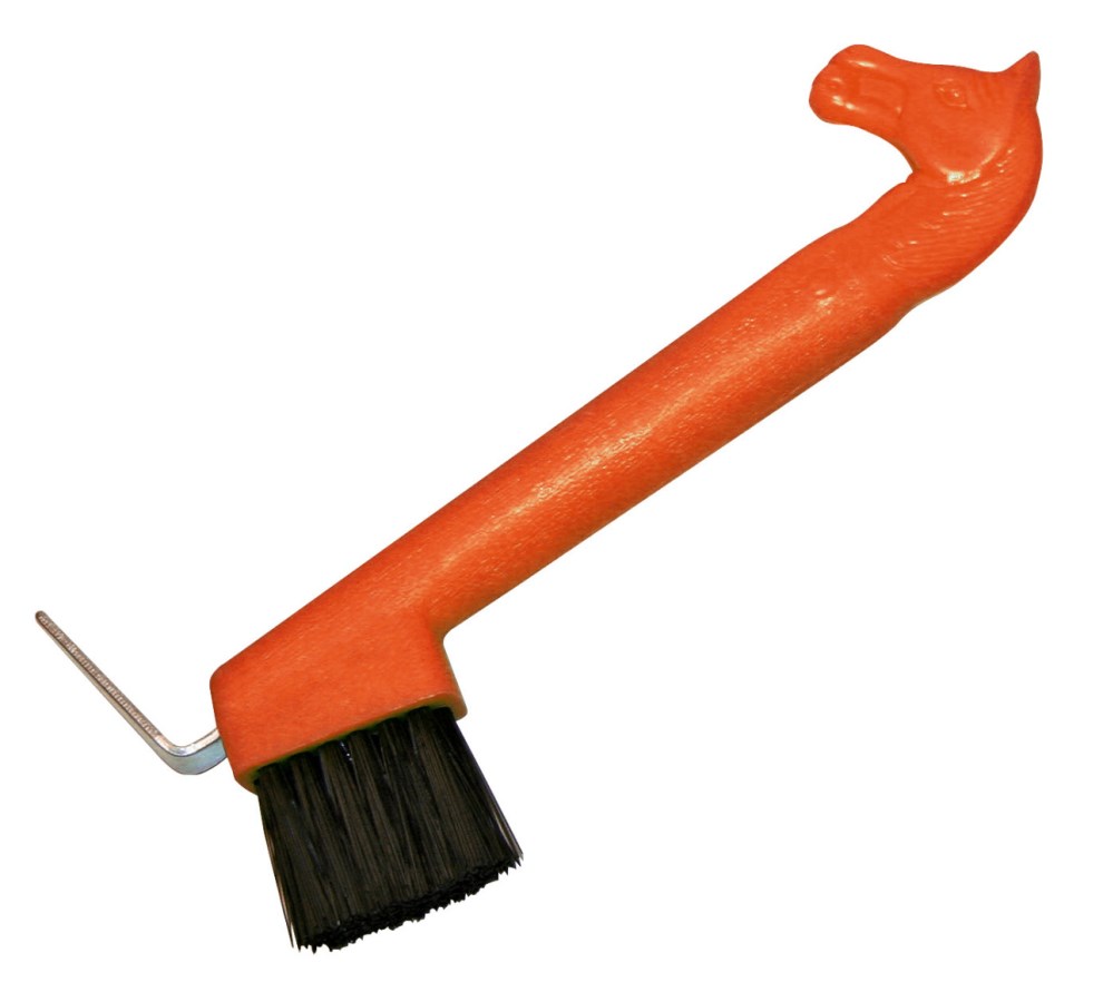 Kerbl Hufkratzer mit Pferdekopf - orange