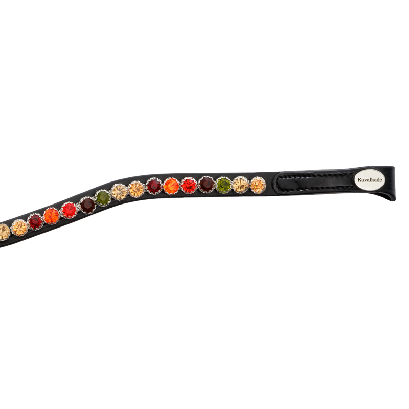 Kavalkade Stirnband Seasons dreams - BC2 - schwarz/braun-orange, Größe Warmblut