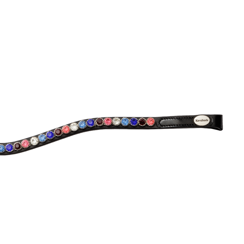 Kavalkade Stirnband Seasons dreams - BC2 - schwarz/blau-lila, Größe Warmblut