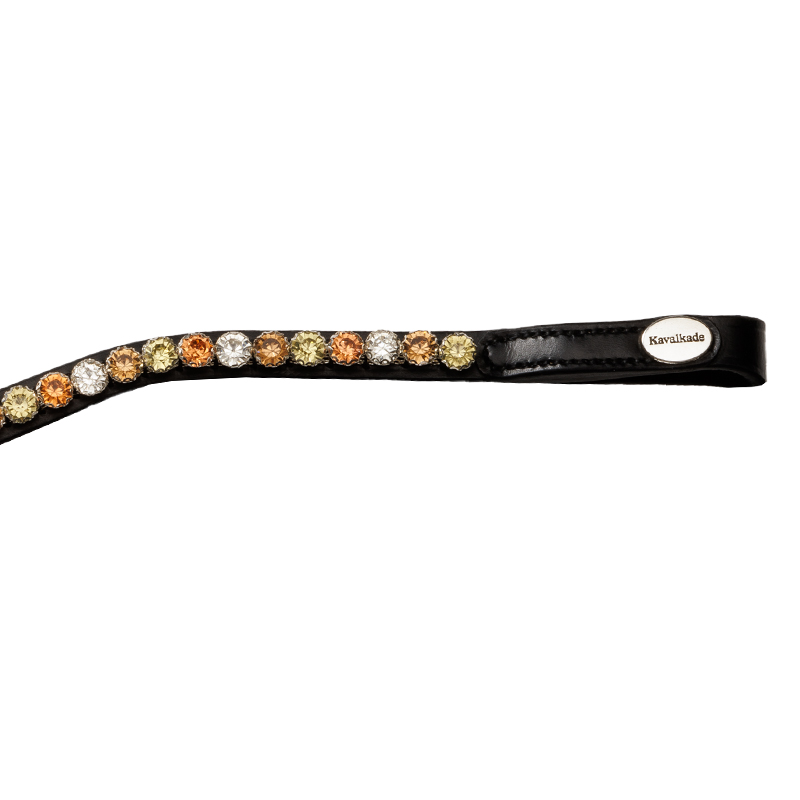 Kavalkade Stirnband Seasons dreams - BC2 - schwarz/gold-weiß, Größe Warmblut