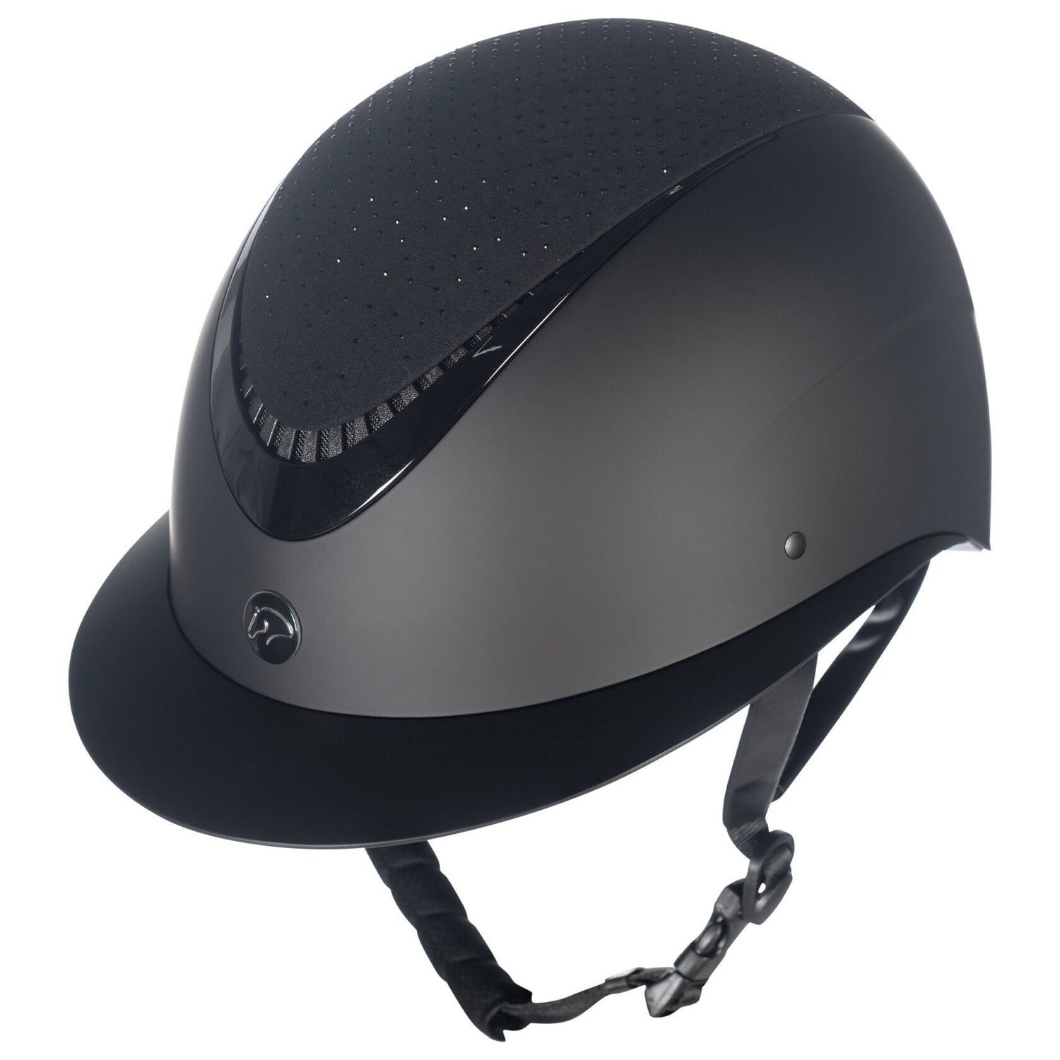 HKM Alarion Diamond Reithelm - schwarz/schwarz, Größe S(52-54)