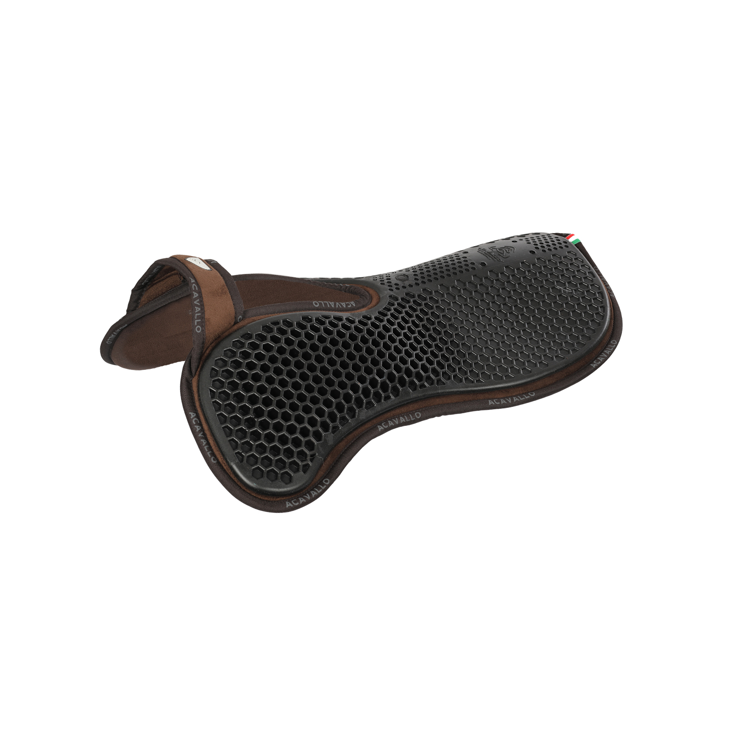 Acavallo Widerristfrei Hexa Front Riser Memory Sattelpad vorne erhöht - braun, Größe onesize