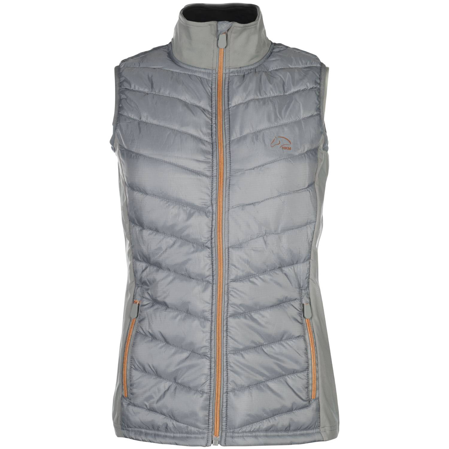 HKM Jersey-/Nylonweste Basel Style - grau/rosegold, Größe 164