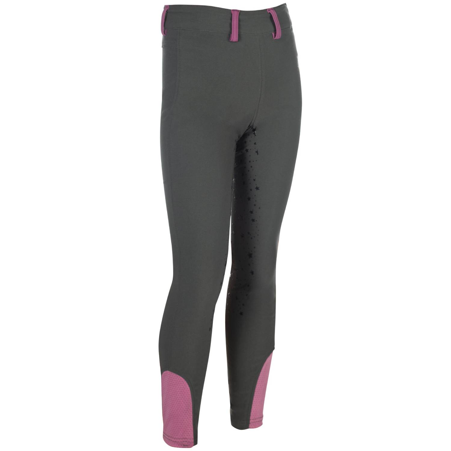 HKM Reitleggings Pony Dream II Silikon-Vollbesatz - graugrün, Größe 158/164