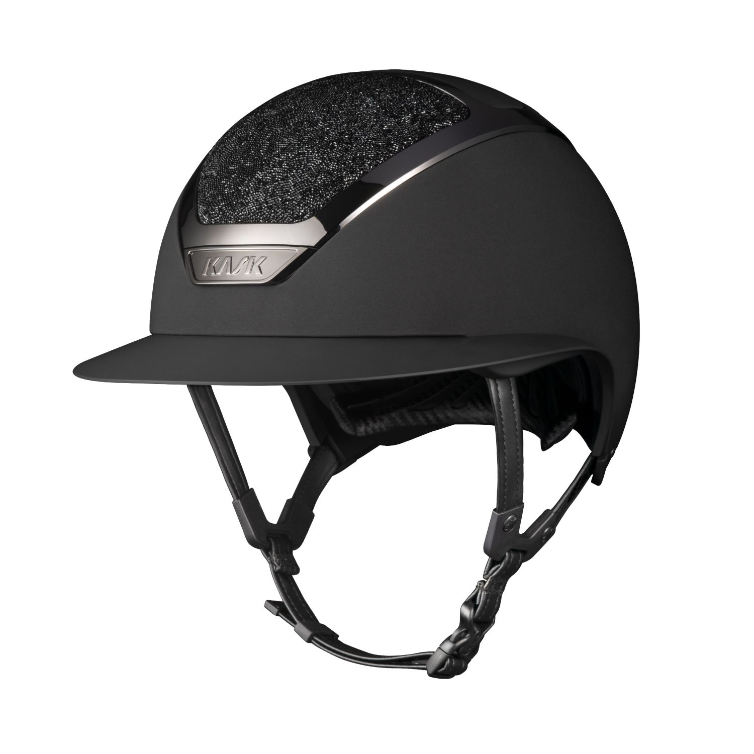 KASK Star Lady Chrome Swarovski Midnight Reithelm inkl. Liner - black, Größe 56