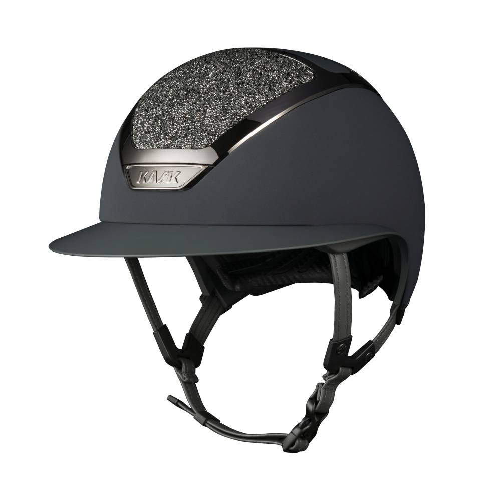 KASK Star Lady Chrome Swarovski Midnight Reithelm inkl. Liner - anthracite, Größe 57
