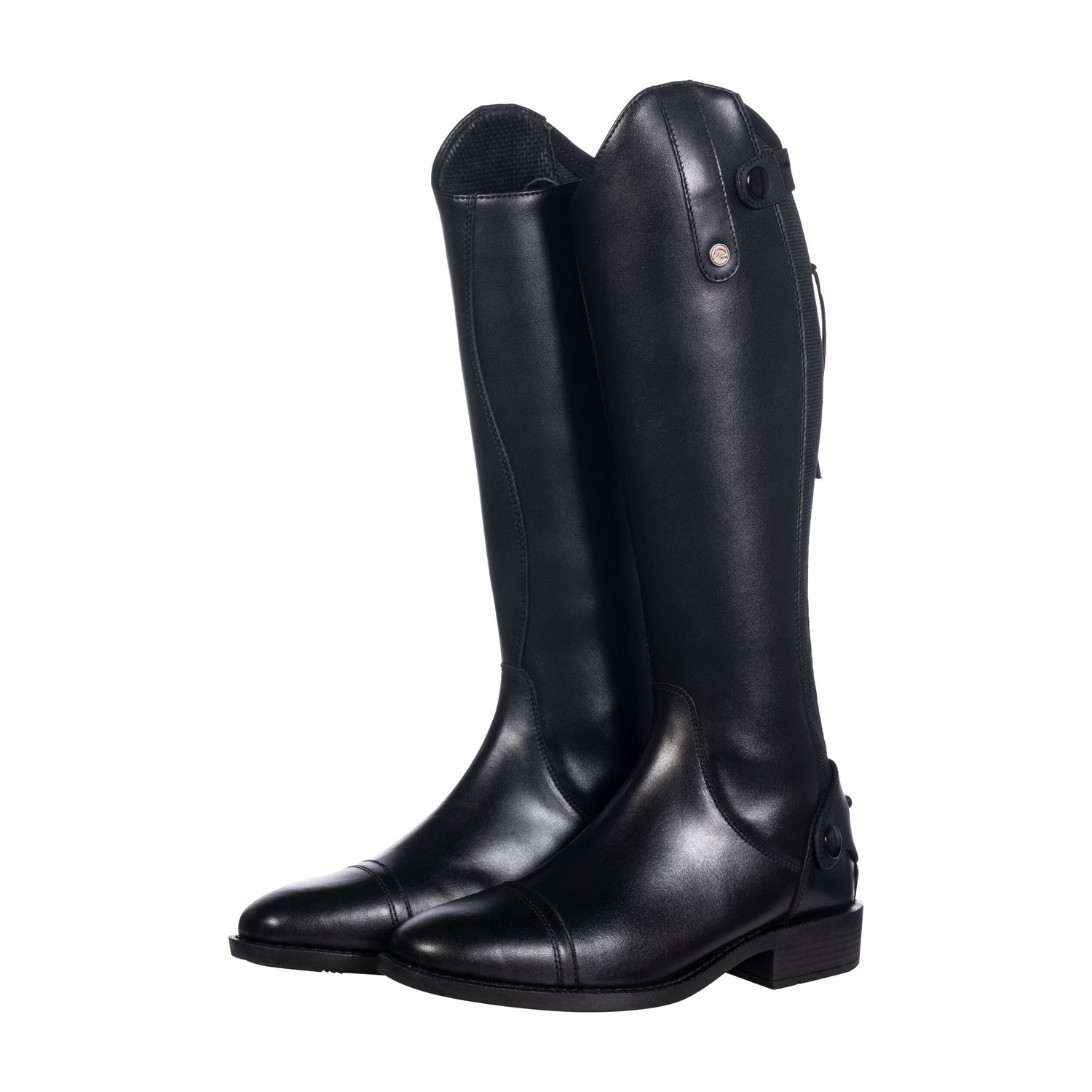 HKM Leder Reitstiefel -Julie Kids- lang/extra slim - schwarz, Größe 35