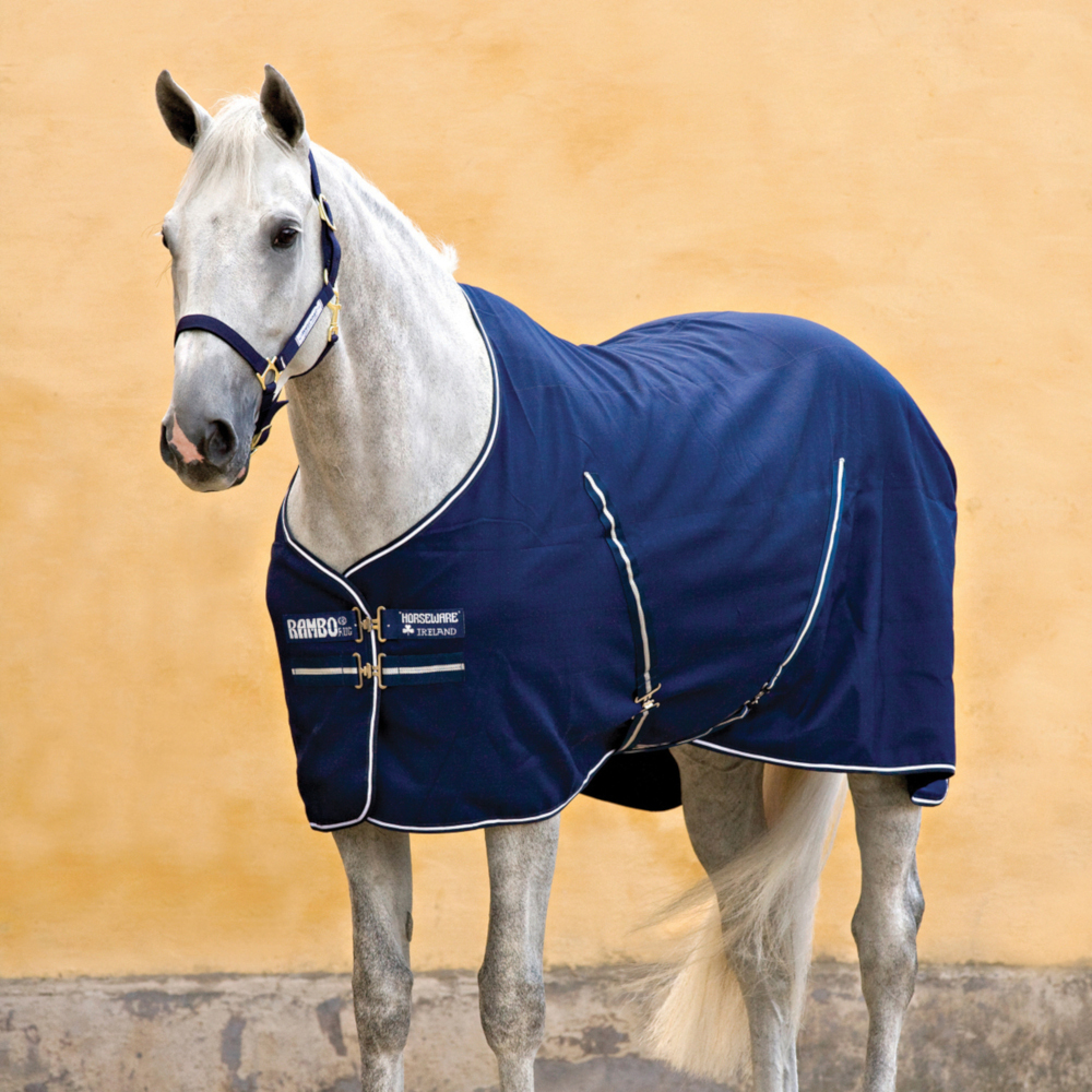 Horseware Rambo Stable Sheet 0g - Black/Silver, Größe 125