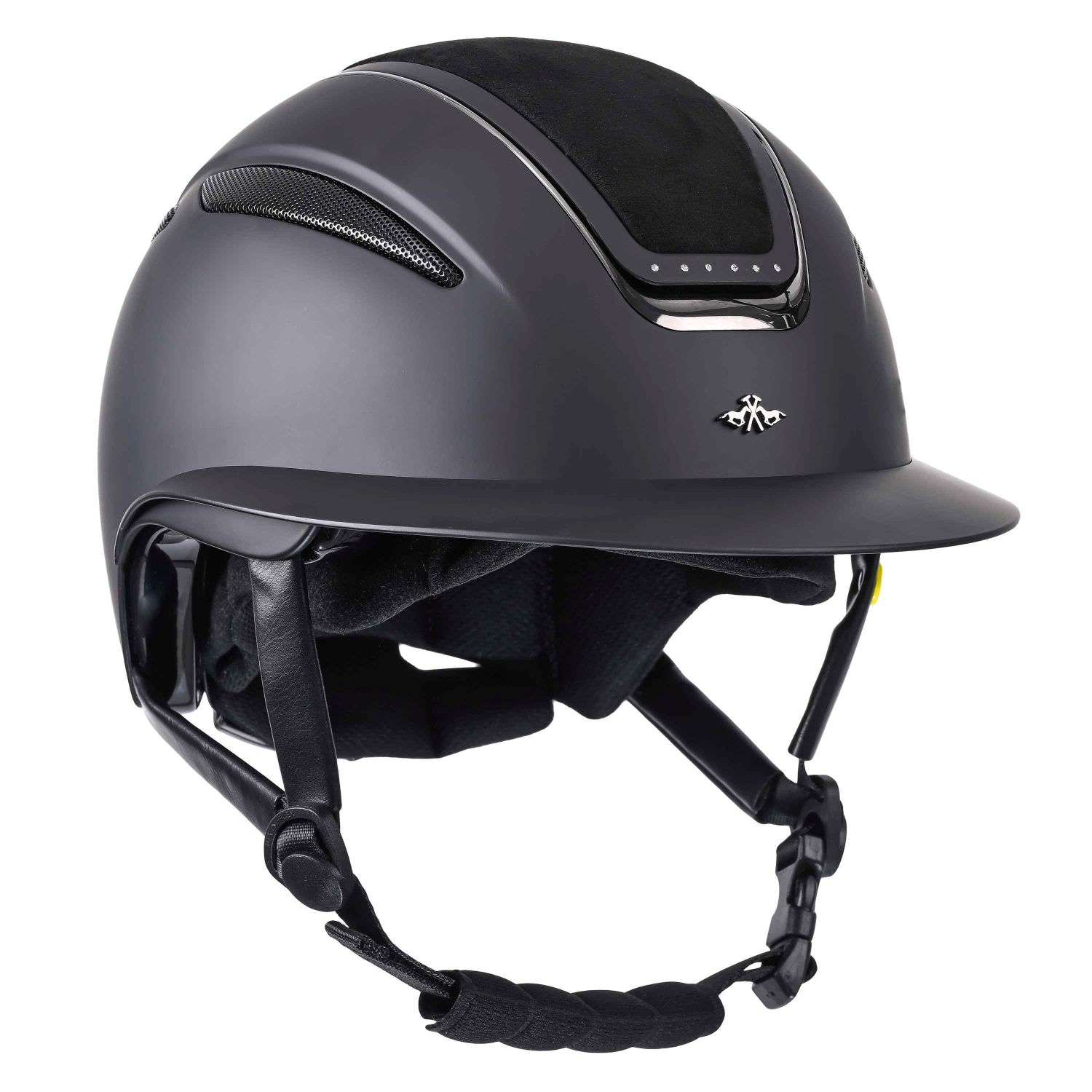 HV Polo HVPMagnifica Reithelm mit MIPS - black matt, Größe S (53-55 cm)