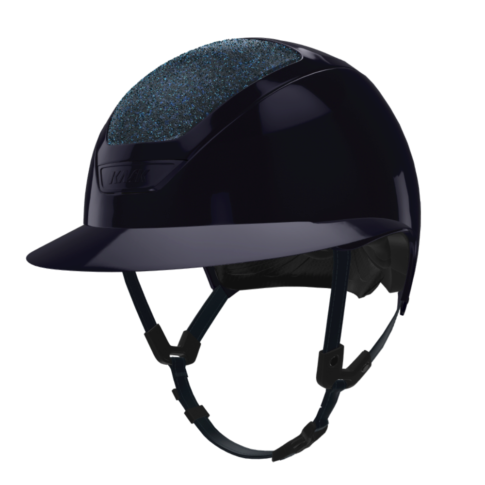 Kask Star Lady Pure Shine Swarovski Carpet Reithelm - atlantic blue, Größe 58