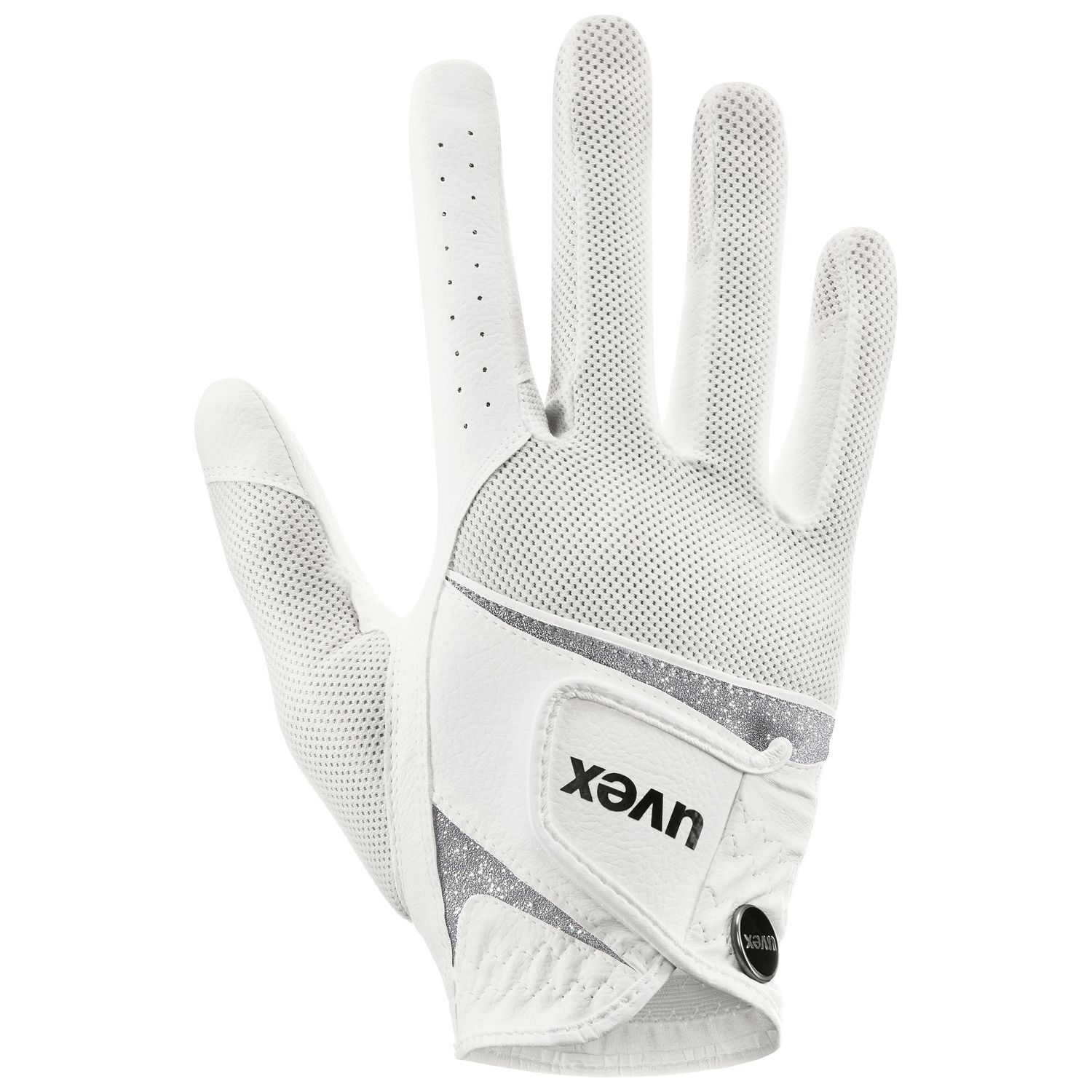 Uvex sumair glamour Reithandschuhe - white-silver, Größe 6