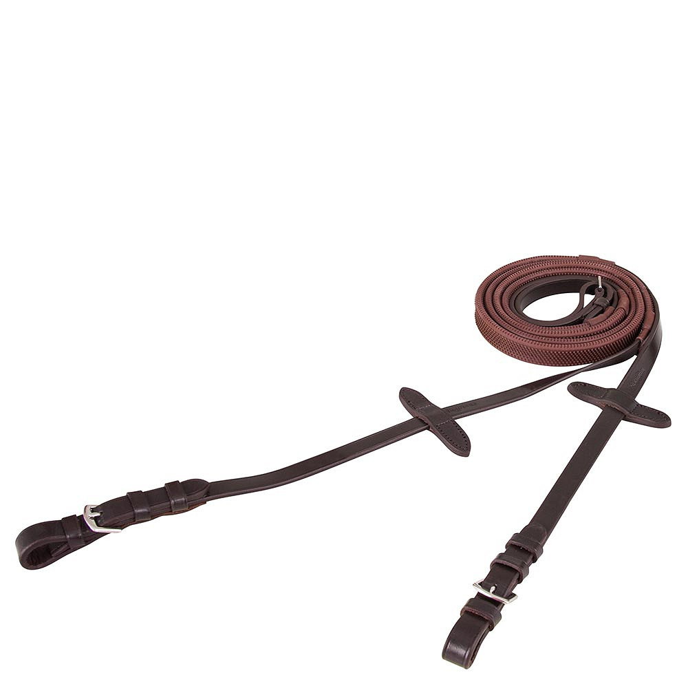 Premiere Gummizügel 16mm mit Schnallverschluss - braun, Größe Warmblut