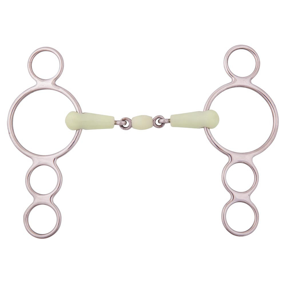BR 4-Ringtrense Apple Mouth 18mm doppelt gebr.rostfr. - Größe 11.5 cm