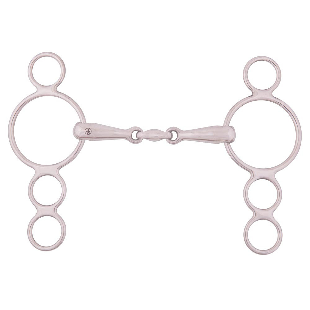BR 4-Ringtrense doppelt gebr. 18mm massiv rostfrei - Größe 12.5 cm