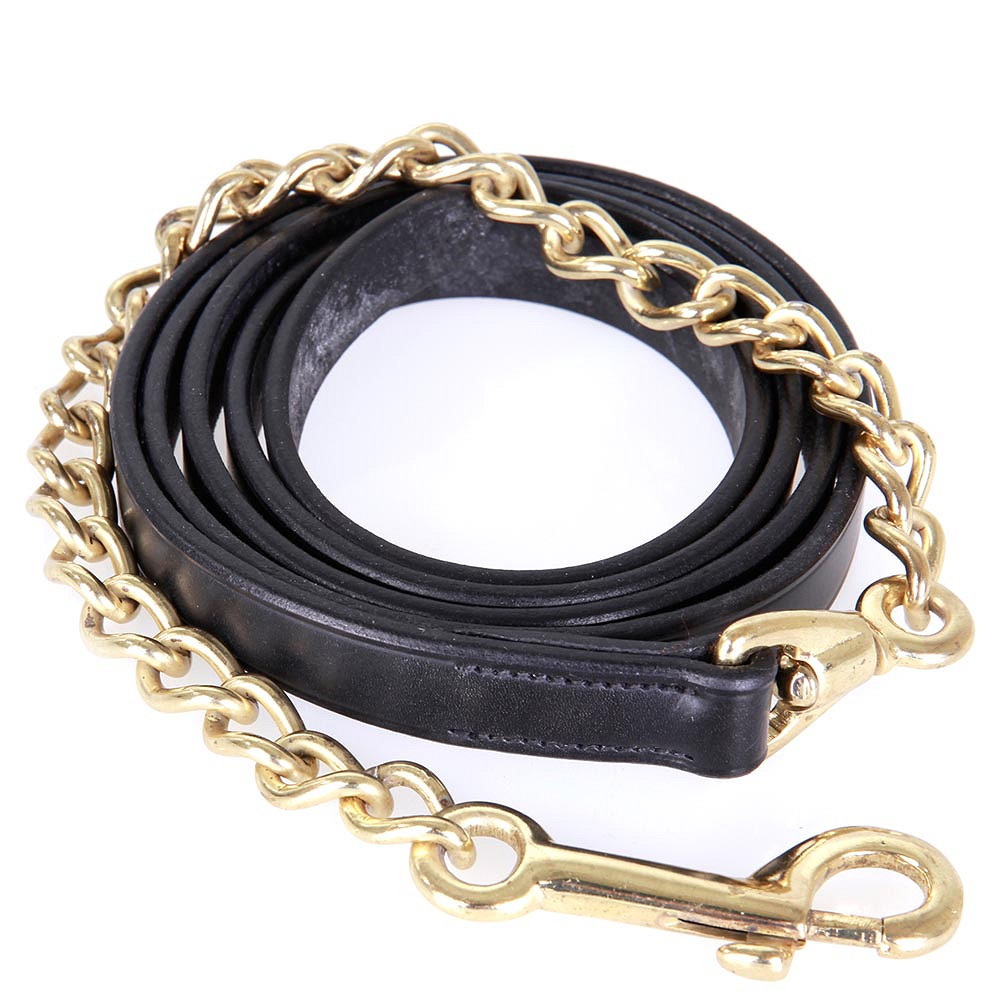 Premiere Führleine mit Kette - schwarz