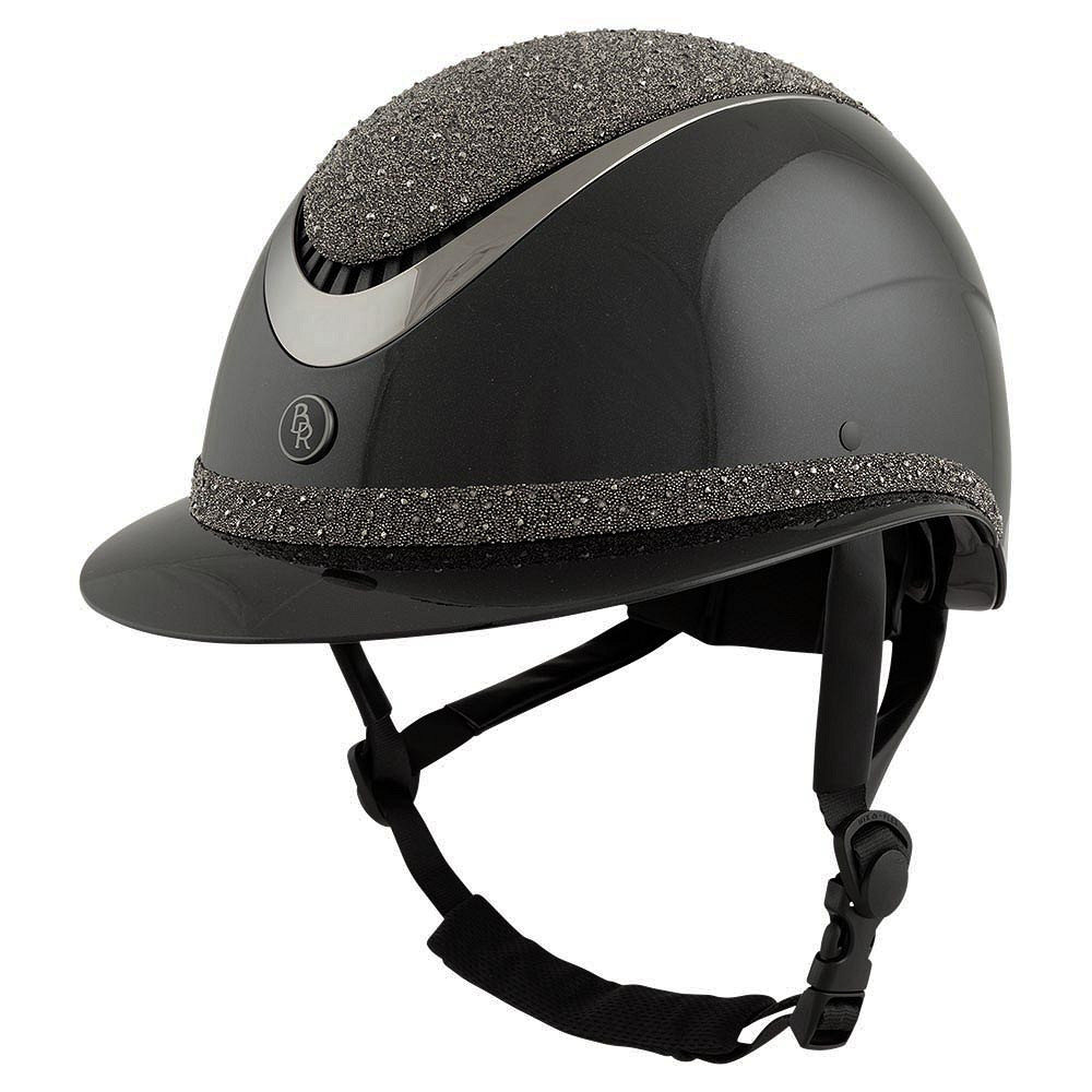 BR Reithelm Theta Plus Dazzling Glamourous Glossy - schwarz/gunmetal, Größe 52-54