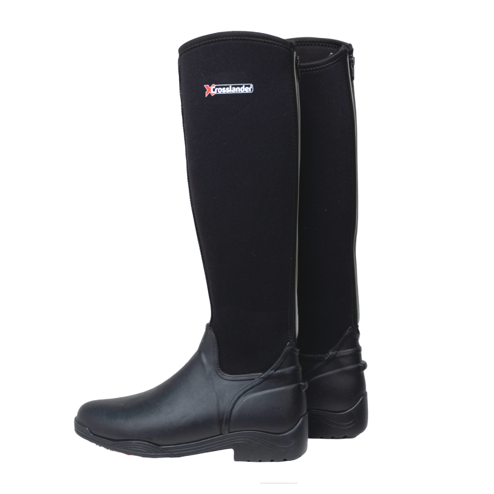 Crosslander® Neopren-Reitstiefel Meran - schwarz, Größe 38