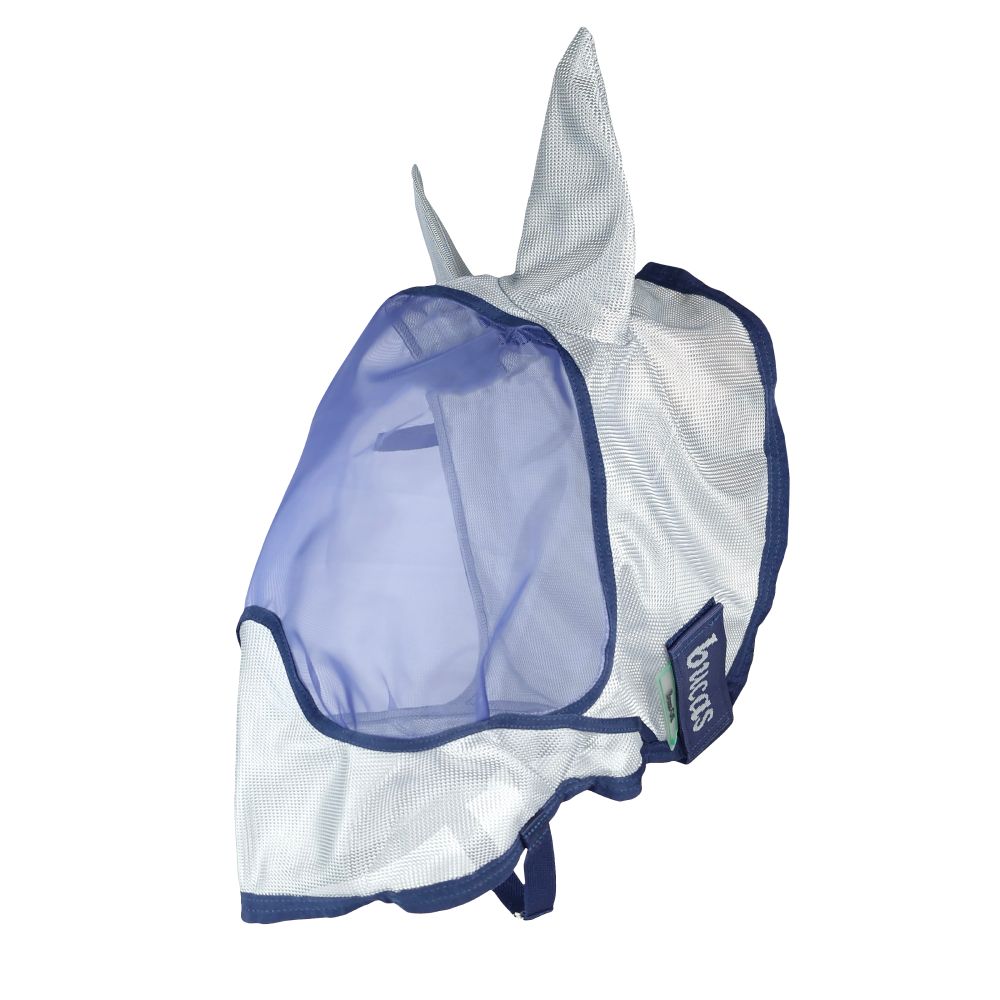 Bucas Buzz-Off Delux Mask & Ears Fliegenmaske - blue, Größe XXS