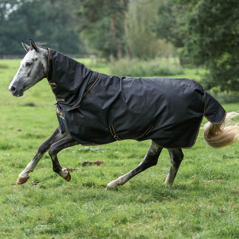 Bucas Weidedecke Irish Turnout Light 50g Classic 1200D - black/gold, Größe 100