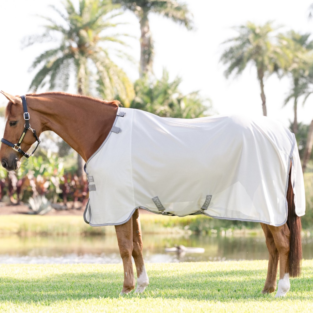 Horseware Amigo Bug Rug Fliegendecke - silver/titanium grey & silver, Größe 115