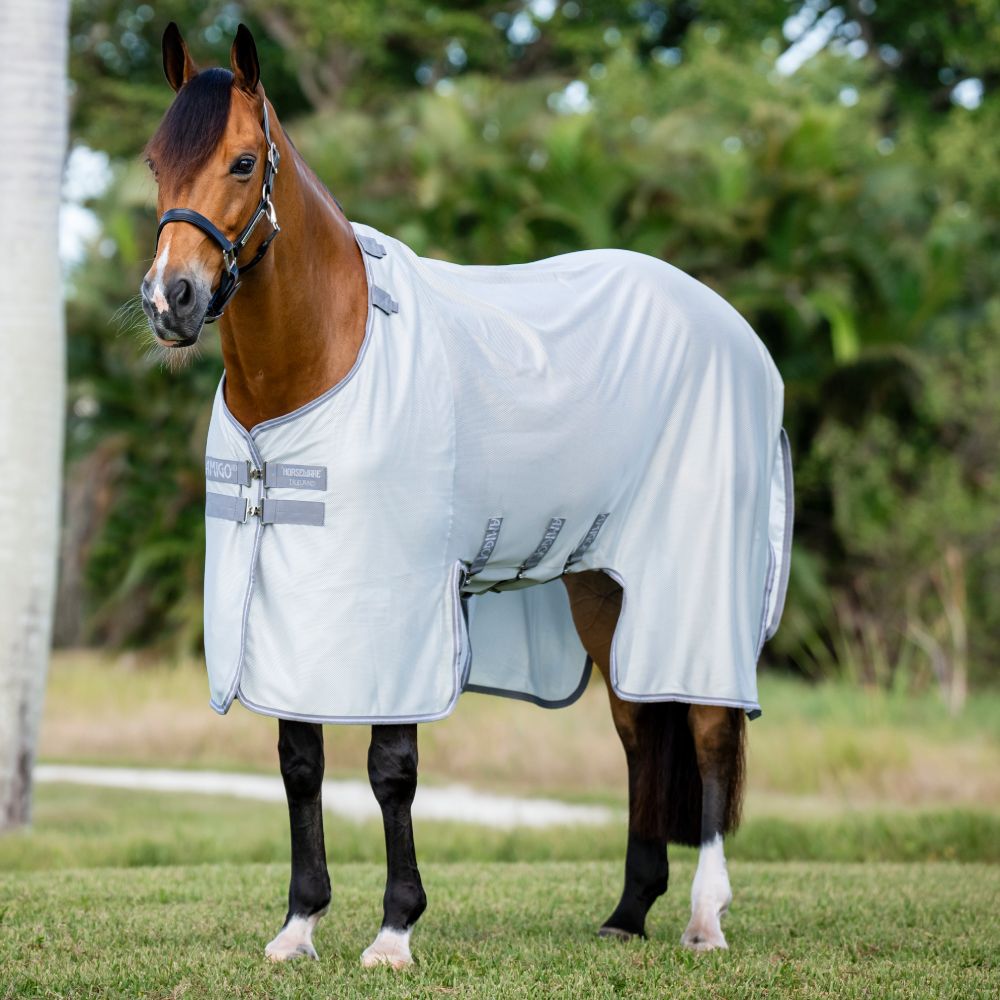 Horseware Amigo Bug Buster Fliegendecke - silver/titanium grey & silver, Größe 115