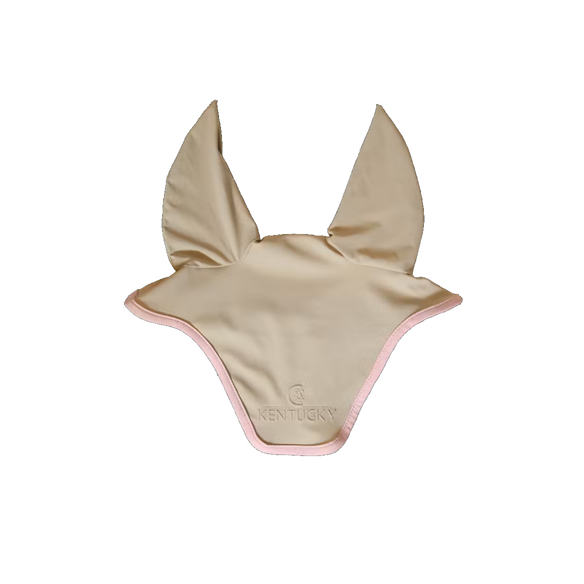 Kentucky Horsewear Fliegenhaube Wellington Softshell - beige alt rosa, Größe Warmblut