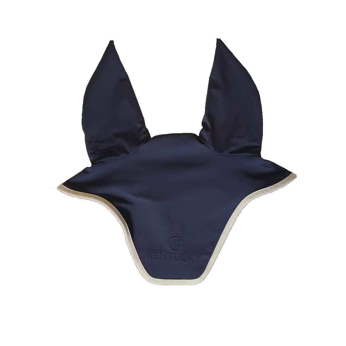 Kentucky Horsewear Fliegenhaube Wellington Softshell - navy beige, Größe Warmblut