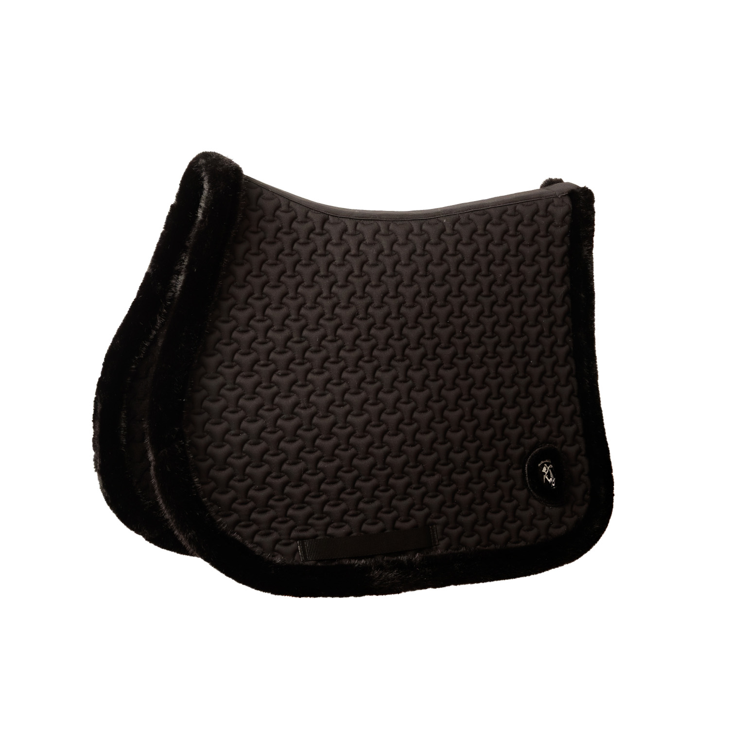 Kentucky Horsewear Schabrake Plaited Fake Fur Dressur - schwarz, Größe Dressur