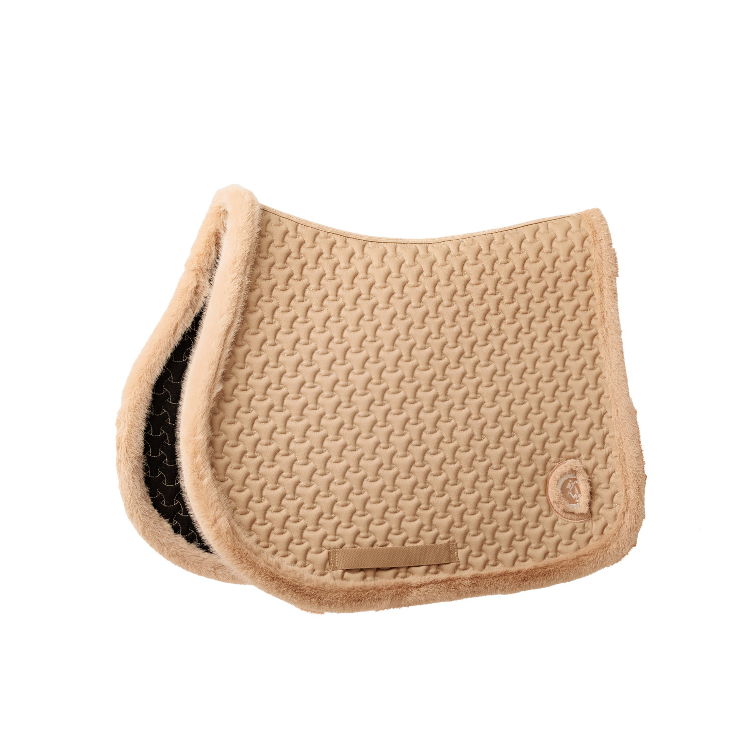 Kentucky Horsewear Schabrake Plaited Fake Fur Dressur - beige, Größe Spirngen