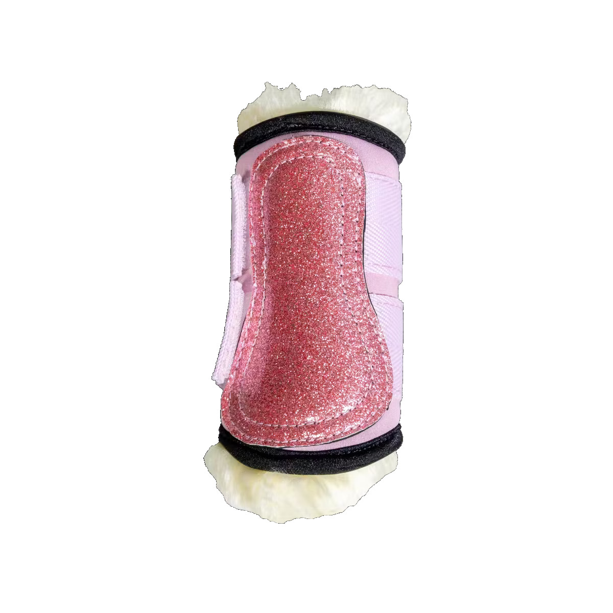 Kentucky Horsewear Turnout-Gamaschen mit Veganem Schaffell - alt rosa, Größe Shetty