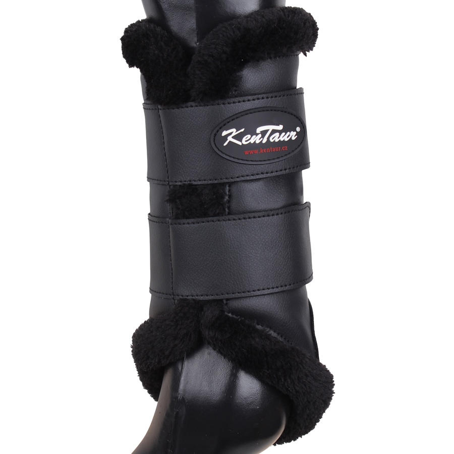 Kentaur Dressage Boots Kunstfell - schwarz/schwarz, Größe 3