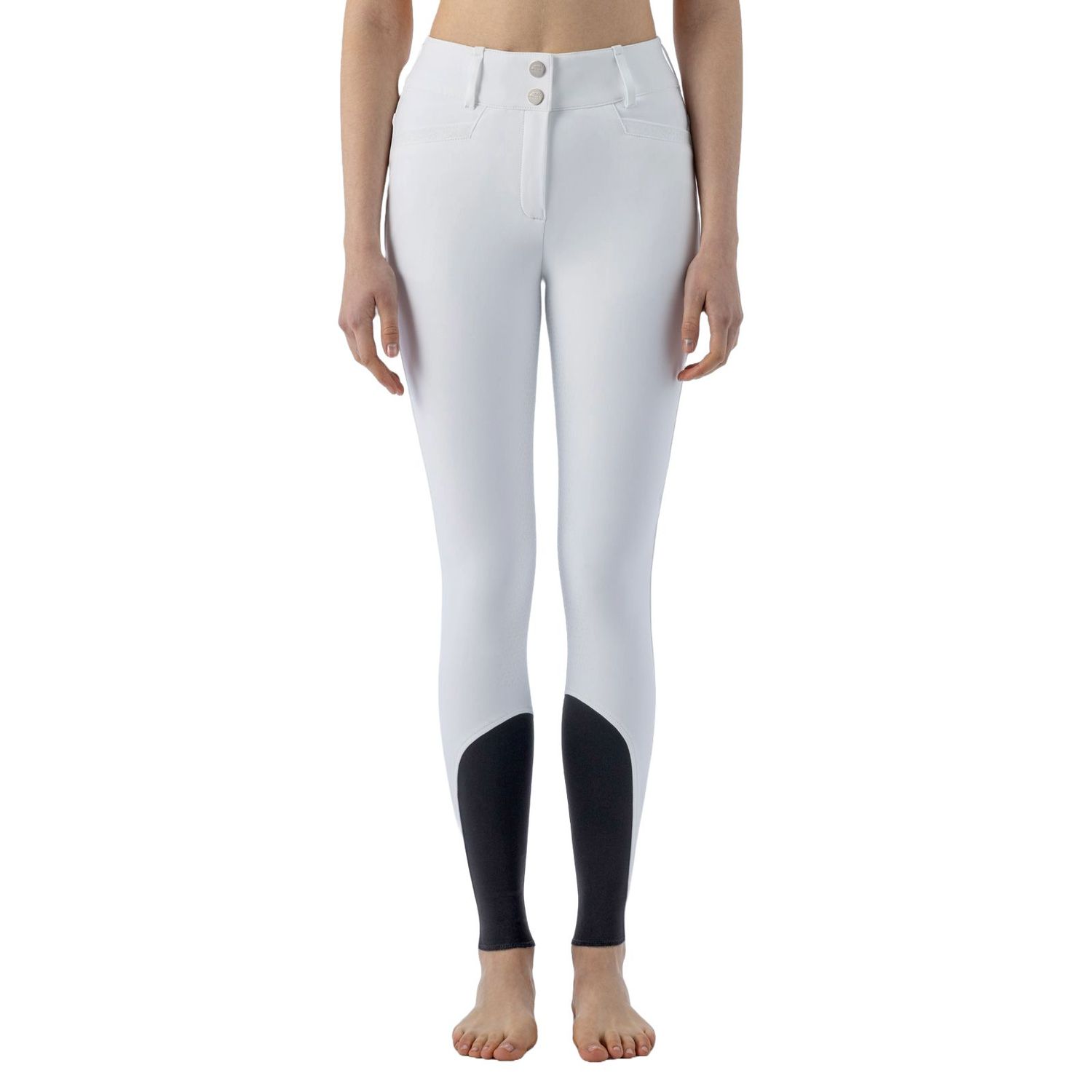 Equiline Crystalef Vollgrip Reithose mit hoher Taille für Damen - bianco, Größe 34