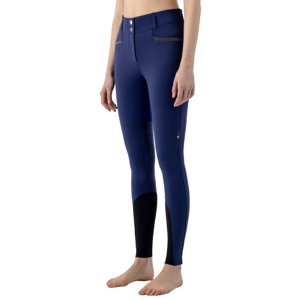 Equiline Crystalek Highwaist Kniegrip Reithose Damen - blueberry, Größe 38