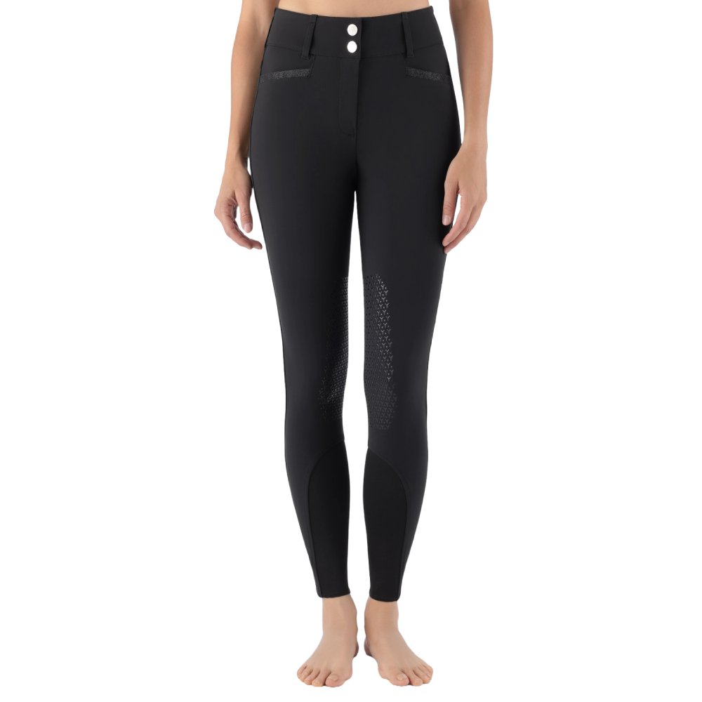 Equiline Crystalek Highwaist Kniegrip Reithose Damen - black, Größe 38