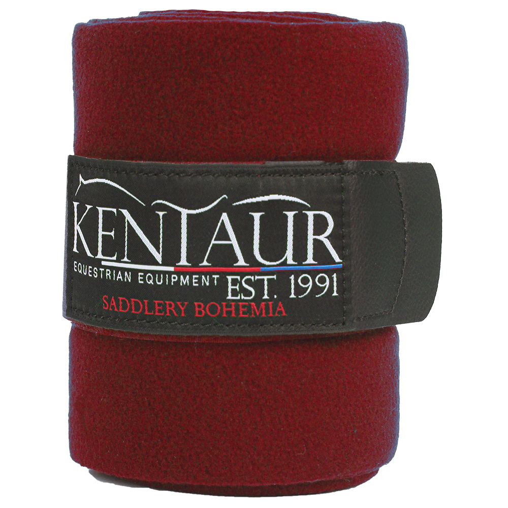 Kentaur Fleece-Bandagen - bordeaux, Größe WB