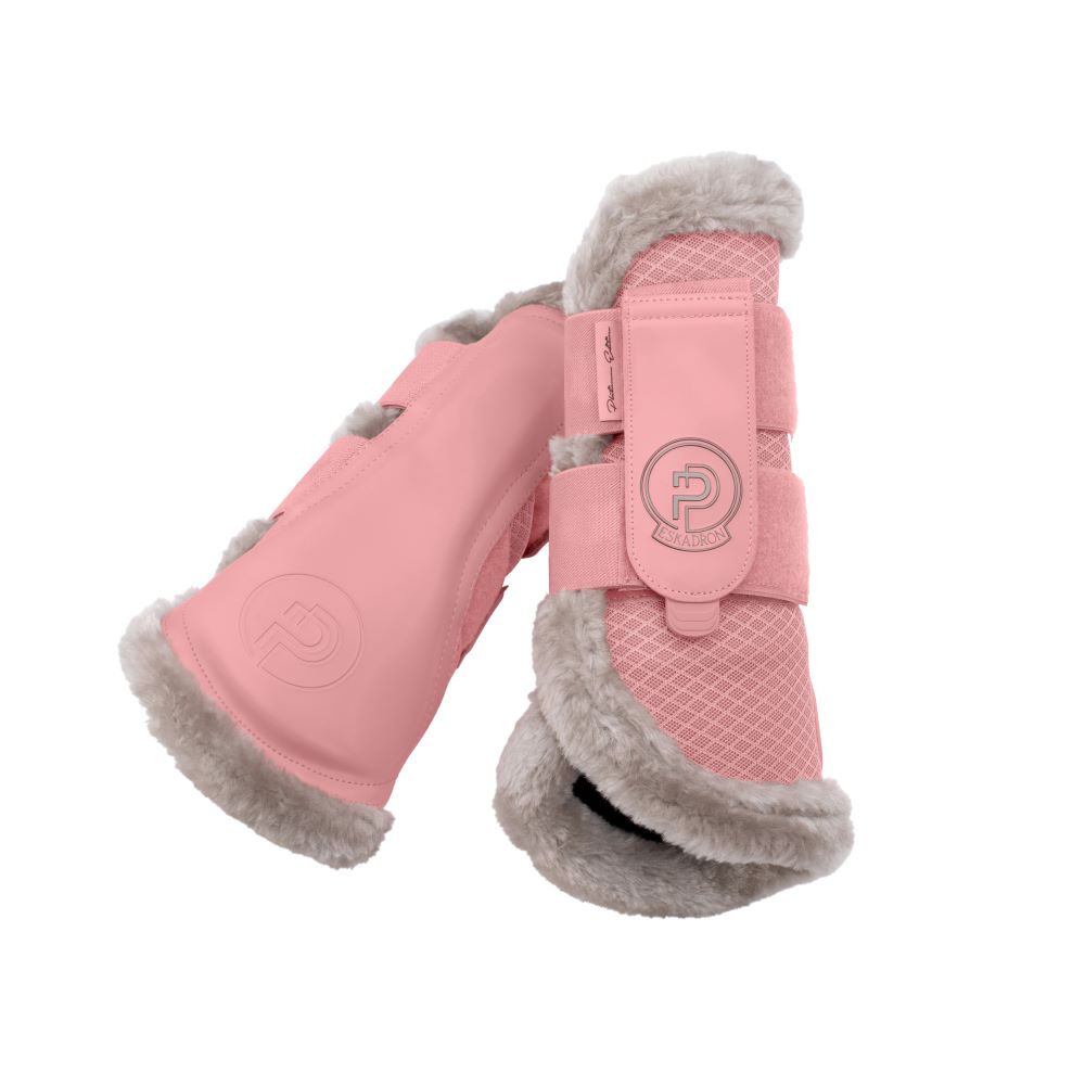 Eskadron Platinum 25 Mesh Faux Fur Gamaschen - soft rouge, Größe XL