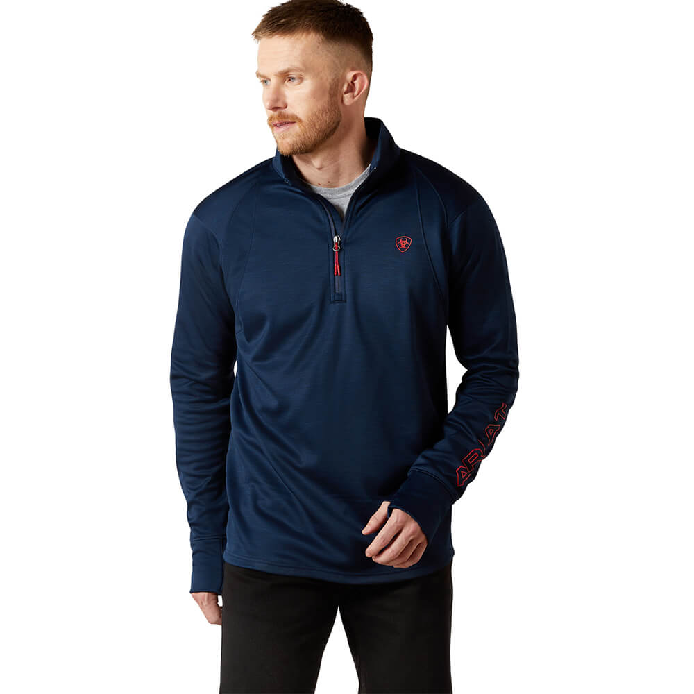Ariat Team EQ 1/2 Zip Pullover Herren - navy, Größe XL
