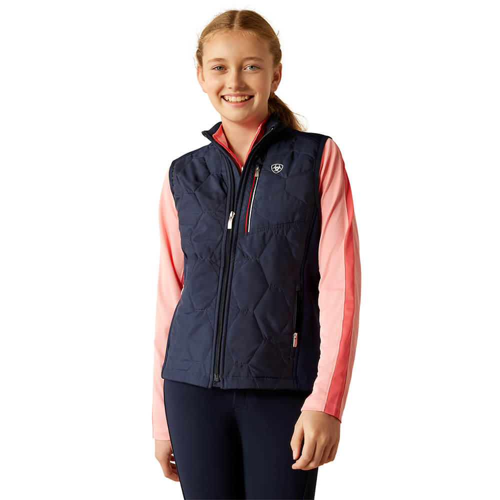 Ariat Youth Fusion Insulated Weste Kinder - navy team, Größe M