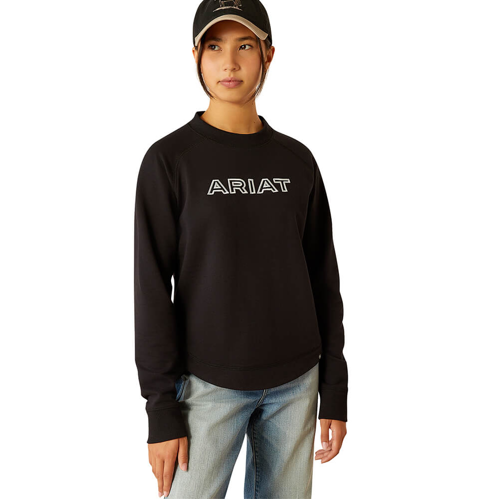 Ariat Youth Benicia Team Sweatshirt Kinder - black, Größe S