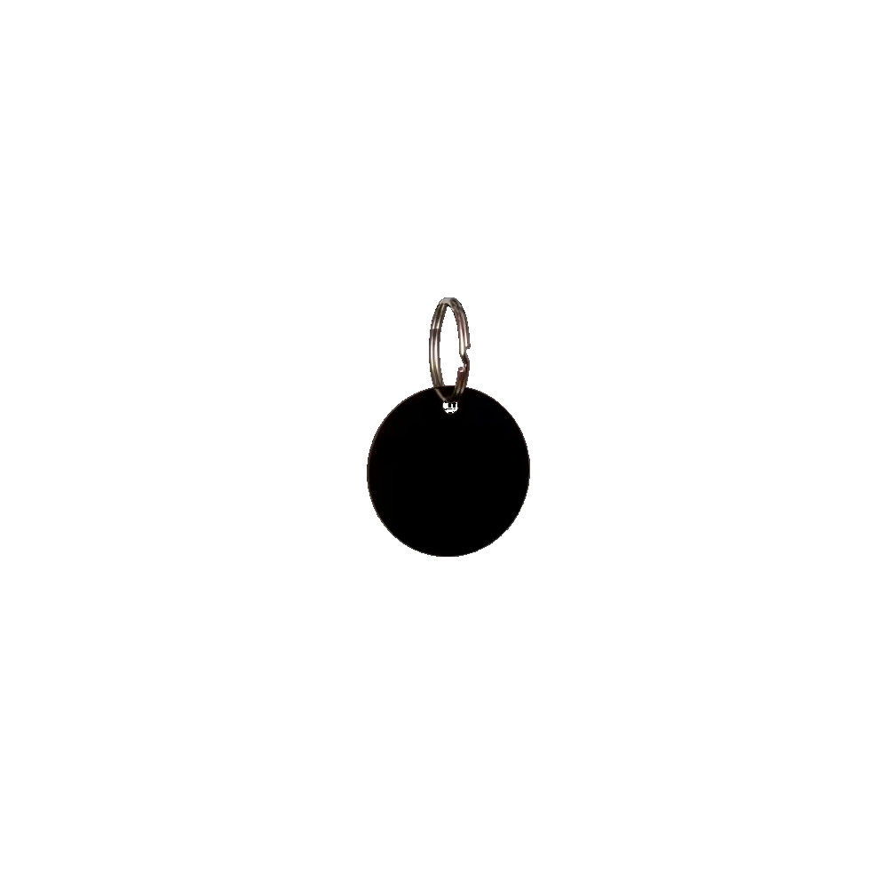 Grooming Deluxe Runde Namensplakette - schwarz, Größe L