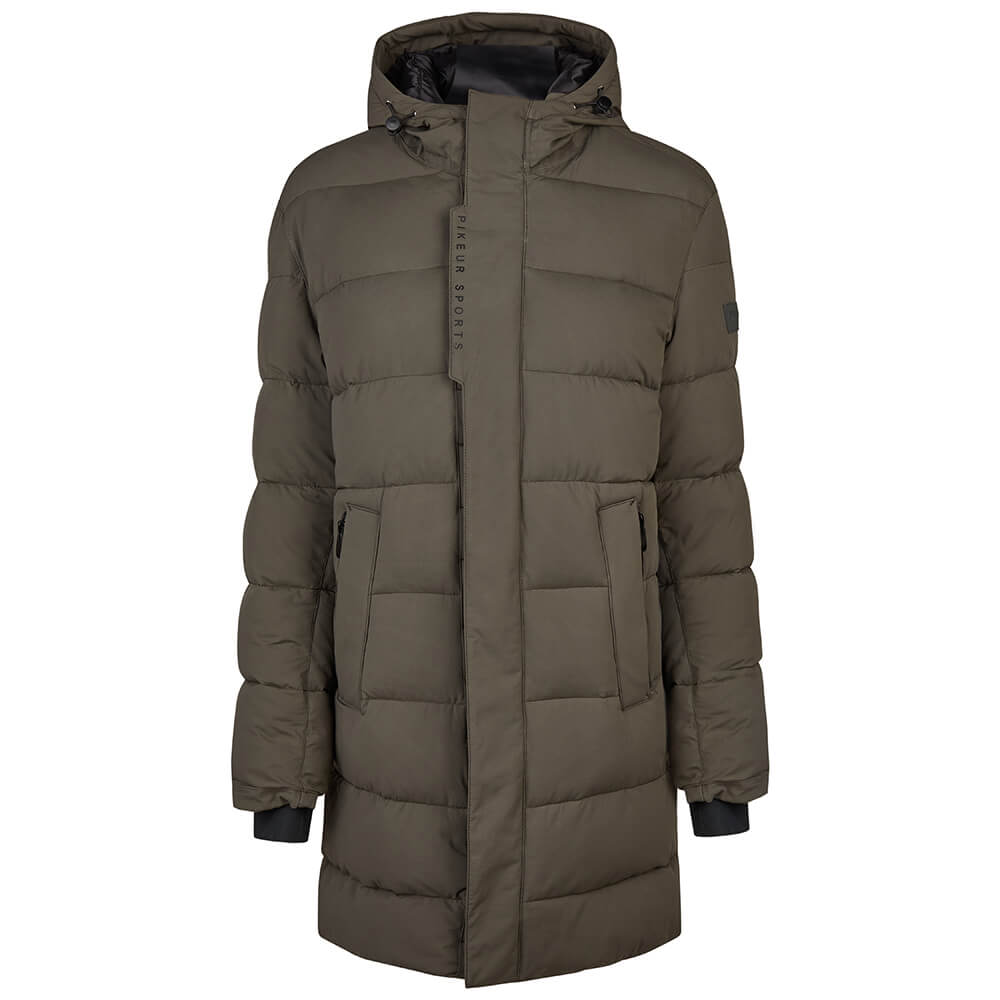 Pikeur HW25 Sports Quilted Mantel Herren - deep khaki, Größe 44